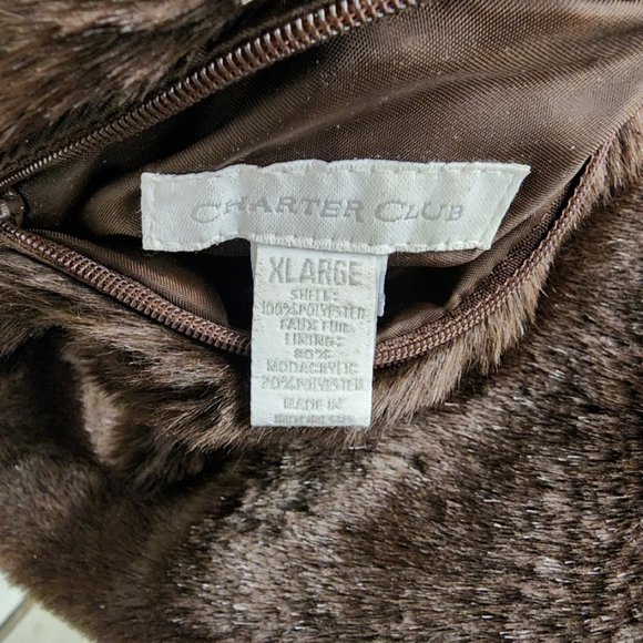 Charter Club Reversible Vest - Faux Fur - Size Xlarge - Picture 8 of 9